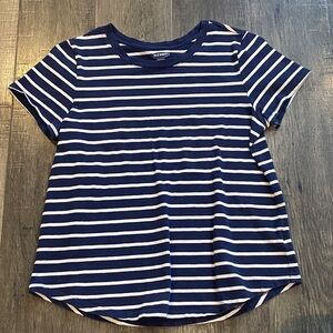 Old Navy Striped Tee in Navy and White